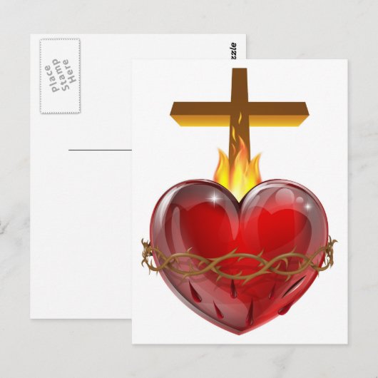 Sacred Heart Briefkaart (Voorkant / Achterkant)