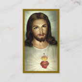 Sacred Heart Devotion Prayer Kaart Contactkaartje (Voorkant)
