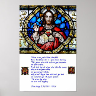 Sacred Heart en Arrupe Prayer Poster