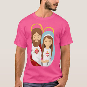 Sacred Heart en Onbevlekte Hart Foto Jezus en T-shirt