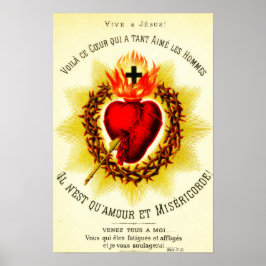 Sacred Heart French - Sacré Coeur de Jésus Poster
