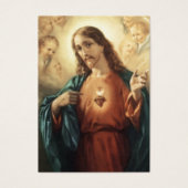 Sacred Heart Funeral Memorial Prayer Heilige Kaart (Voorkant)