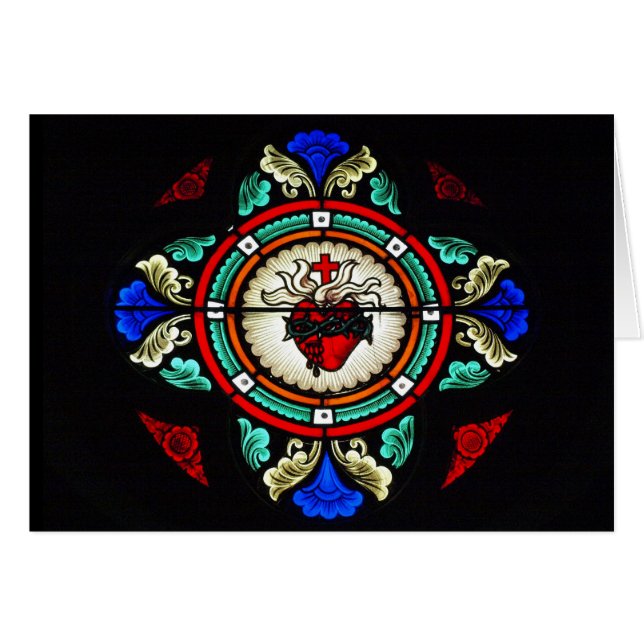Sacred Heart Glas in lood (Voorkant Horizontaal)