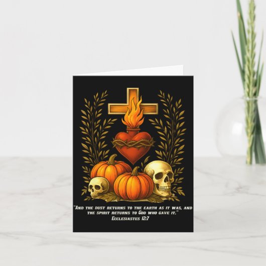 Sacred Heart Halloween Jesus Skulls Pumpkins Chris Kaart (Voorkant)