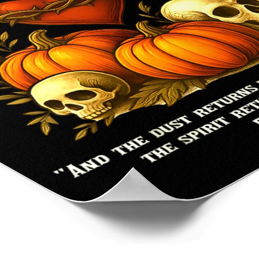 Sacred Heart Halloween Jesus Skulls Pumpkins Chris Poster (Hoek)