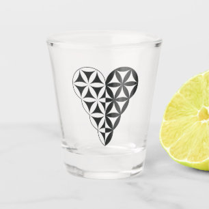 Sacred Heart - hart van het leven, Dual-Wh/ml. Shot Glas