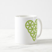 Sacred Heart - Heart of life, 3D/Green 01. Koffiemok (Voorkant rechts)