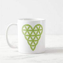 Sacred Heart - Heart of life, 3D/Green 01. Koffiemok