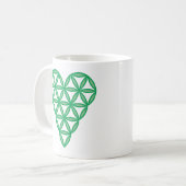 Sacred Heart - Heart of life, 3D/Green. Koffiemok (Voorkant links)
