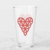 Sacred Heart - Heart of life, 3D/Red. Glas (Achterkant)