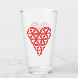 Sacred Heart - Heart of life, 3D/Red. Glas