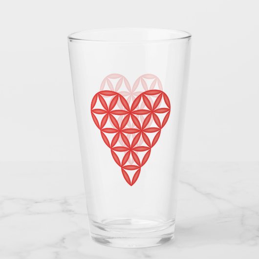 Sacred Heart - Heart of life, 3D/Red. Glas (Voorkant)
