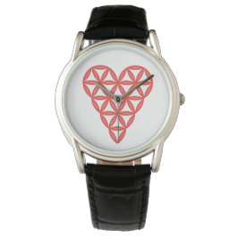 Sacred Heart - Heart of life, 3D/Red. Horloge