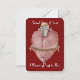 Sacred Heart Holy Card - Set of 10 Notitiekaartje