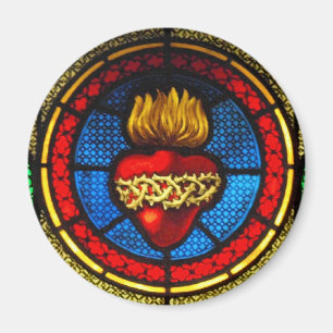 Sacred Heart (J&M) Glas in lood Magnet