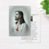 Sacred Heart Jesus Christiaan Funeral Prayer Kaart (Bureau)