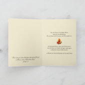 Sacred Heart Jesus Christmas Florals Feestdagen Kaart (Binnen)