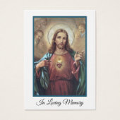 Sacred Heart Jesus Funeral Memorial Heilige Kaart (Voorkant)