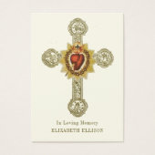 Sacred Heart Jesus Funeral Memorial Prayer Kaart (Voorkant)