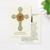 Sacred Heart Jesus Funeral Memorial Prayer Kaart (Bureau)