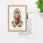 Sacred Heart Jesus Funeral Memorial Prayer Kaart (Bureau)
