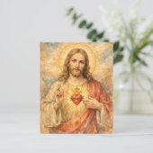 Sacred Heart Jesus Religious Traditional Catholic (Staand voorkant)