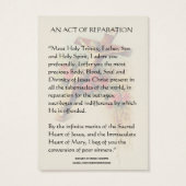Sacred Heart Jesus rooms-katholieke reparatie gebe Visitekaartje (Achterkant)
