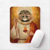 Sacred Heart Kat Mousepad Muismat (Met muis)