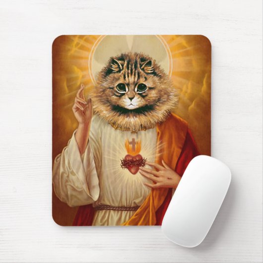Sacred Heart Kat Mousepad Muismat (Met muis)