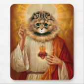 Sacred Heart Kat Mousepad Muismat (Voorkant)