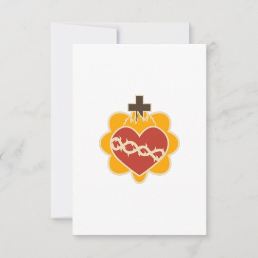 Sacred Heart, katholiek Bedankkaart (Voorkant)