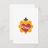 Sacred Heart, katholiek Bedankkaart (Voorkant / Achterkant)