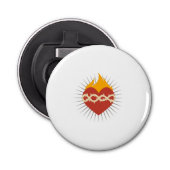 Sacred Heart, katholiek Button Flesopener (Voorkant)