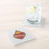 Sacred Heart, katholiek Glazen Onderzetter (Schuin)