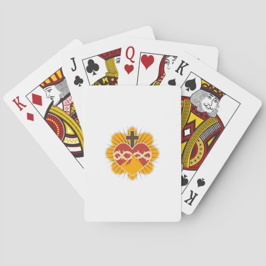 Sacred Heart, katholiek Pokerkaarten (Achterkant)