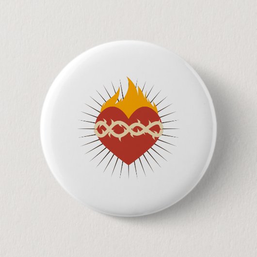 Sacred Heart, katholiek Ronde Button 5,7 Cm (Voorkant)