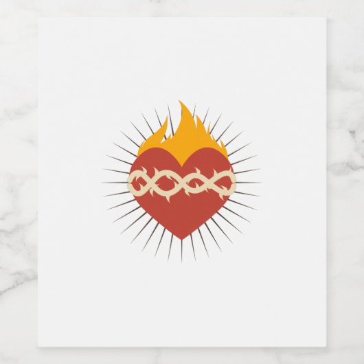 Sacred Heart, katholiek Wijn Etiket (Enkel label)