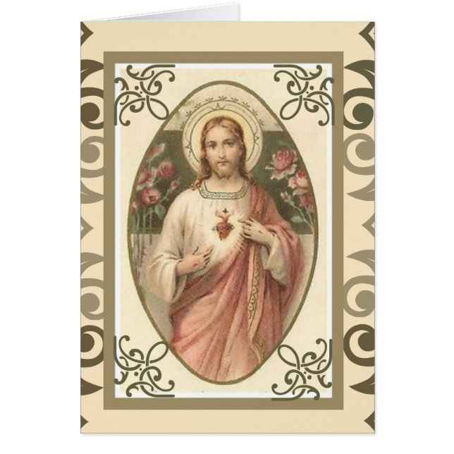 Sacred Heart-katholieke Mass Offcard (Voorkant)