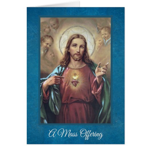 Sacred Heart-katholieke Mass Offcard (Voorkant)