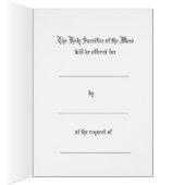 Sacred Heart-katholieke Mass Offcard (Binnen (Rechts))