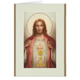 Sacred Heart-katholieke Mass Offcard