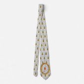 Sacred Heart Necktie Gray met Sacred Heart Stropdas (Achterkant)