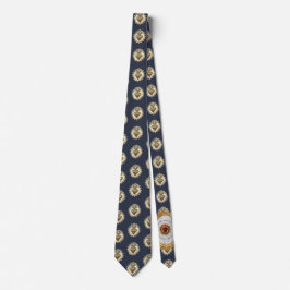 Sacred Heart Necktie Navy Blue met Sacred Heart Stropdas