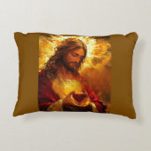 Sacred Heart of Jesus  Accent Kussen (Achterkant)