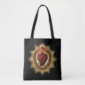 Sacred Heart of Jesus Catholic Devotion T-Shirt Th Tote Bag (Voorkant)