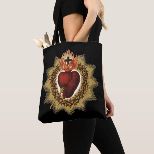 Sacred Heart of Jesus Catholic Devotion T-Shirt Th Tote Bag (Dichtbij)