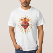 Sacred Heart of Jesus Catholic Traditional T-shirt (Voorkant)