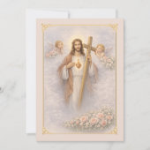 Sacred Heart of Jesus Cross Floral Angels (Voorkant)