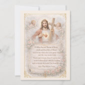 Sacred Heart of Jesus Cross Prayer Floral Design (Voorkant)