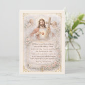 Sacred Heart of Jesus Cross Prayer Floral Design (Staand voorkant)